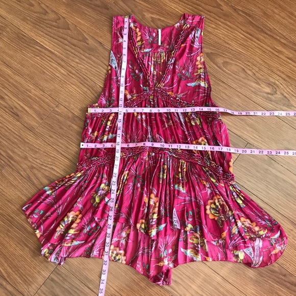 FREE PEOPLE Purple Haze Floral Tunic Top Size Medium - Picture 6 of 6